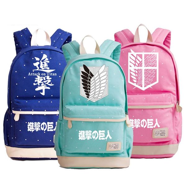 

backpack attack on titan women small pink bookbag canvas school bags for teenage girls cute travel bagpack scout legion rugzak