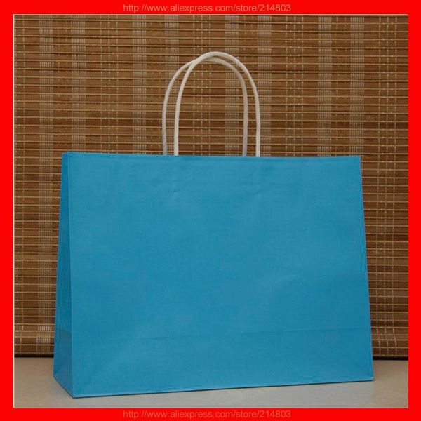

shopping bags (100pcs/lot) size w32xh26xd12cm custom gift bag paper