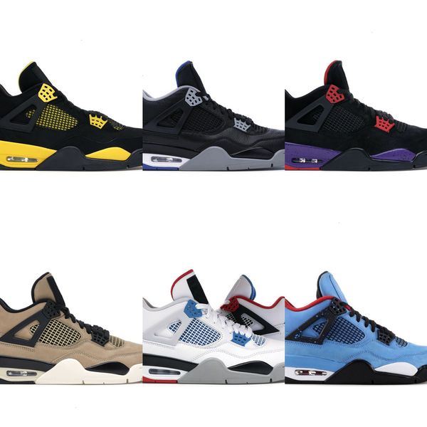 

mens basketball shoes 4s fire red 4 black cat cactus jack bred white cement royalty metallic red purple men women athletic sneakers 104gwq