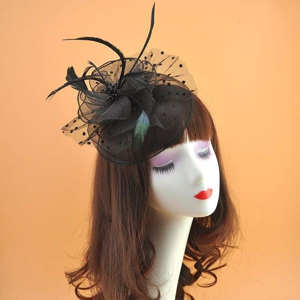 

hair accessories retro fascinators veil hairpins yarn dinner party hairgrip clips stage performance pography for women