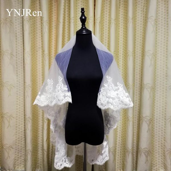 

bridal veils 2021 white ivory wedding veil lace fingertip long accessories voile with comb, Black