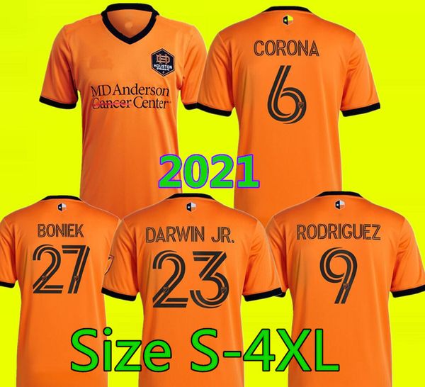 

2021 mls houston soccer jersey dynamo fc home away 2022 camisetas de fÃºtbol 21 22 tim parker boniek darwin jr corona rodriguez mateo, Black