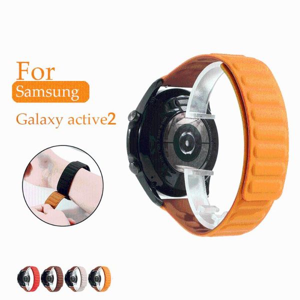 

watch bands 20mm 22mm silicone material strap watchband for huawei gt 2 42mm samsung galaxy active2 magnetic bracelet replacement, Black;brown