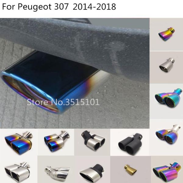 

manifold & parts car styling rear cover muffler end tail pipe dedicate outlet exhaust 1pcs for 307 2014 2021