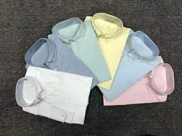 

men's casual shirts fp01 oxford homme embroidery 100%cotton thick camisa masculina men long sleeve dress hombre chemises, White;black