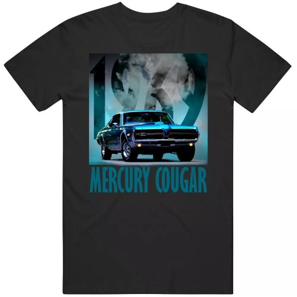 

mercury cougar 1969 fan muscle car t shirt, White;black