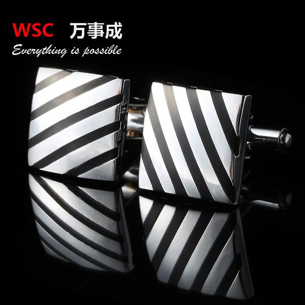 

fashion accessories electroplating men's shirt classic enamel cufflinksk2ex, Silver