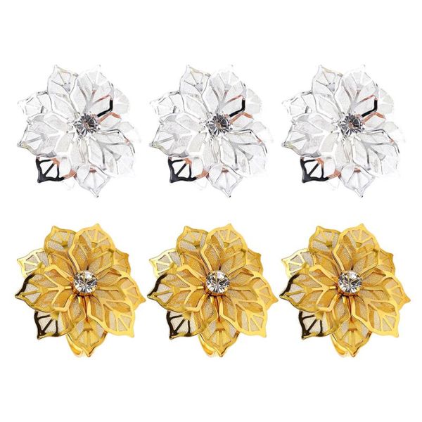 

napkin rings 6pcs creative christmas ring dinning table metal flower holder