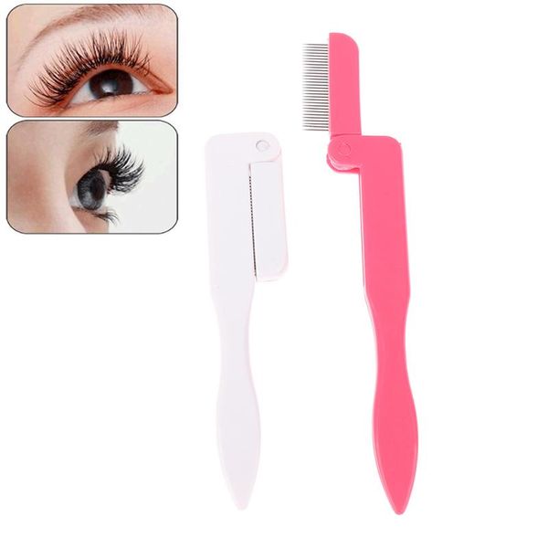 

eyebrow tools & stencils foldable eyelash comb curler beauty makeup lash separator metal brush cosmetic portable tool