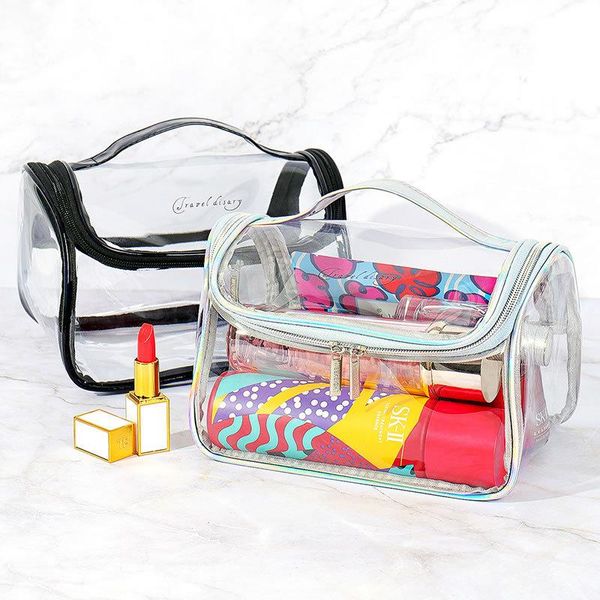 

korean travel pvc wash bag cosmetic creativity outdoor large capacity transparent waterproof beach bags & cases