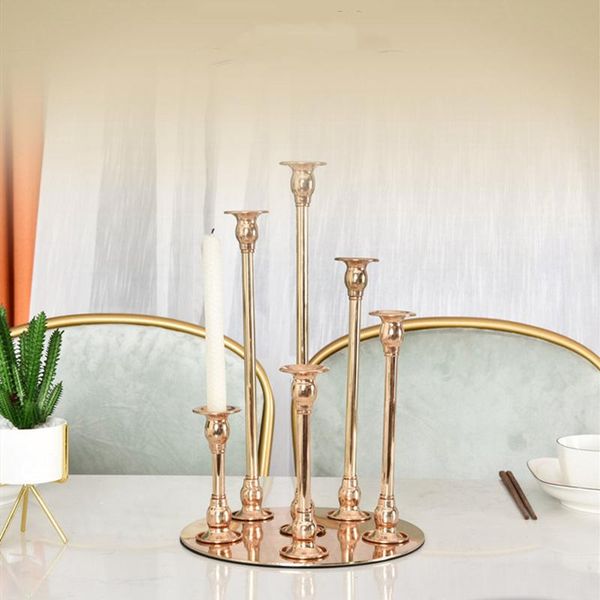 

candle holders 6 heads/ arms metal candlesticks wedding table centerpieces stand candelabrum luxury christmas home party decor