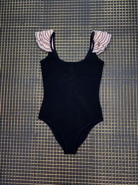 

women's jumpsuits & rompers ruffles one piece swimsuit black fashion swimwear women bandage bodysuit bathing suit swim wear beach bodys, Black;white