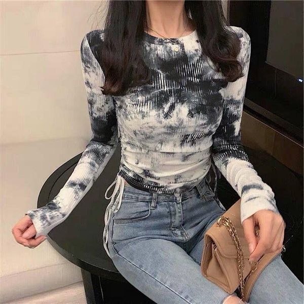 

slim-fit long-sleeved knitted sweater 2021 fall women's clothing woman sweaters femme chandails pull hiver, White;black