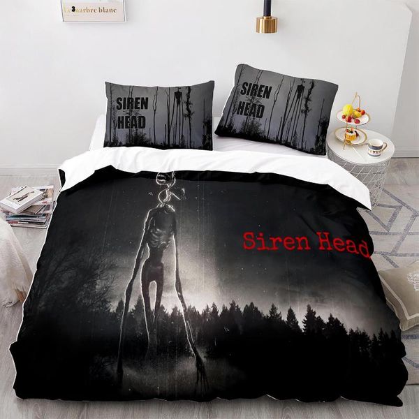 

bedding sets siren head duvet cover quilt pillowcases monster legends set  king full size bed horror comforter