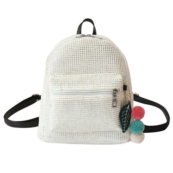 

backpack small flap crossbody bags women's fashion solid color female plaid casual outdoor simple pendant student bag
