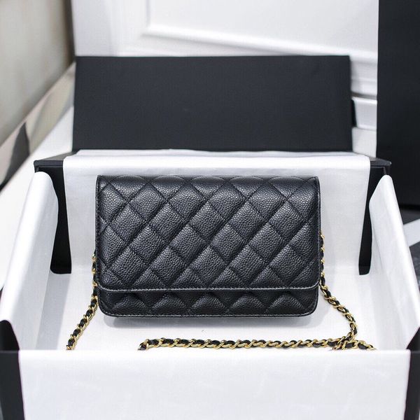 

2021 new bag classic lady handbag diagonal bag leather 12.3-19.2-3.5