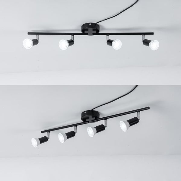 

ceiling lights rotatable led light with 2-6 heads indoor decorate lamp silver black house for living room home ac220v