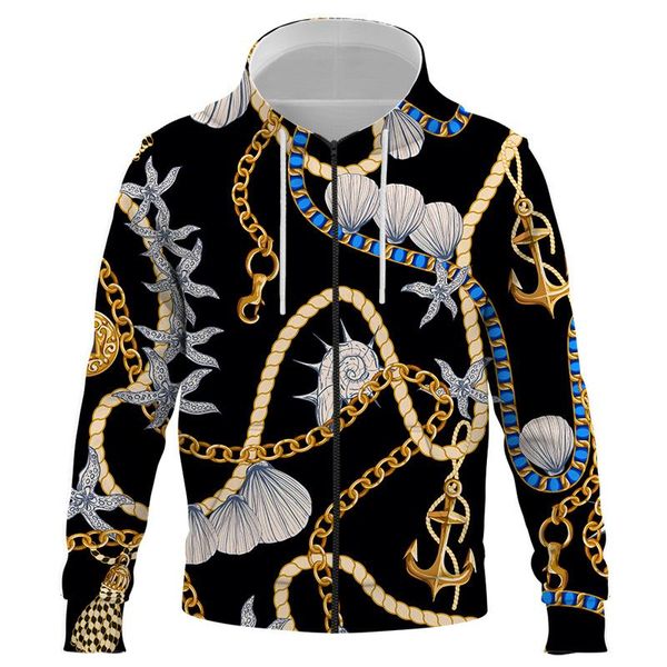 

men's hoodies & sweatshirts 2021 men clothes sweatshirt zipper 3d printing luxury style women harajuku casual funny kids hoodie high q, Black