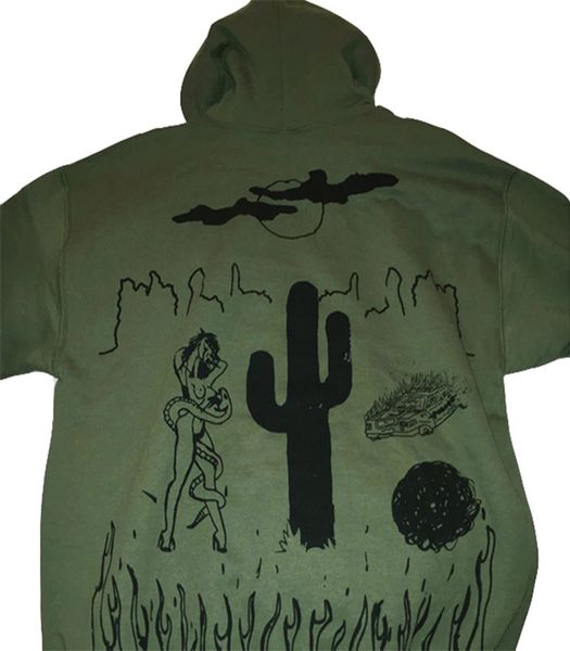 

men's hoodies & sweatshirts mens designer extremely rare rodeo tour hoodie hip hop graffiti high street fashion hooded sweatshirt, Black