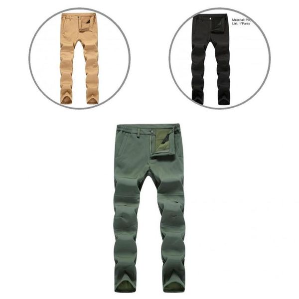 

men's pants pockets thick zipper male trousers for hiking men, Black