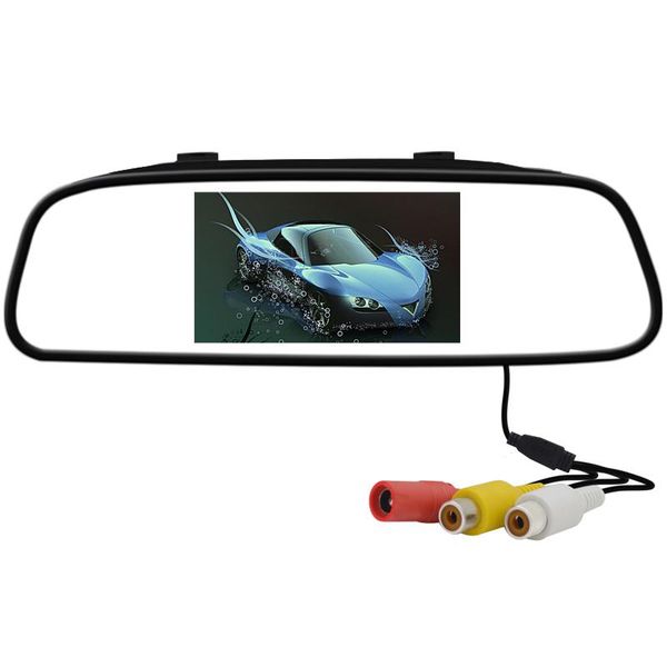 

car video 4.3-inch screen tft lcd color rear-view monitor night vision reversing image high-definition display