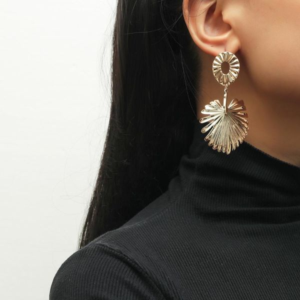 

dangle & chandelier fashion earrings 2021 big geometric personality for women hanging drop earing modern female jewelr, Silver