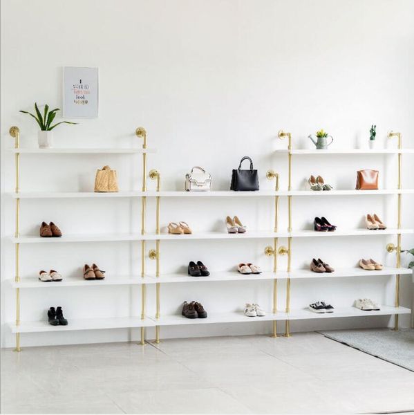 Коммерческая мебель для обуви Шкафы для обуви на стене Многослойный дисплей Сумка Сумка для полки