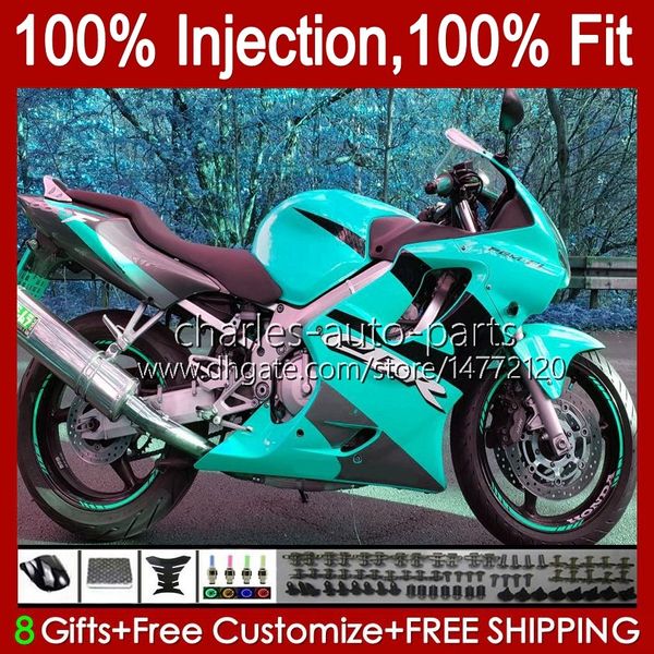 100% Fit Feedings OEM para Honda CBR 600F4 600FS 600 F4 F4 FS CC 99-00 Corpo 54No.242 600cc CBR600 F4 CBR600F4 99 00 CBR600FS 1999 2000 Brilhante Molde de Injeção Cyan