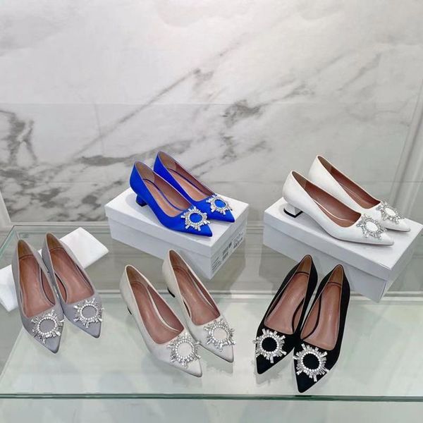 

dress shoes women crystal sunflower med heels pumps party ladies leather fashion designer zapatos de mujer, Black