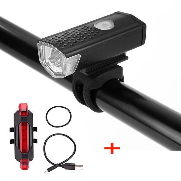 

bike lights mtb light front rear usb rechargeable bicycle taillight headlight waterproof led cycling safety warning