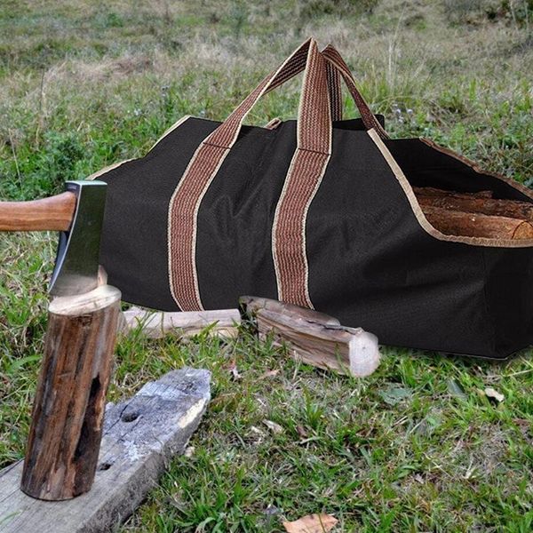 

multifunctional firewood storage bag outdoor portable camping picnic oxford cloth log carrier tote bags with handle