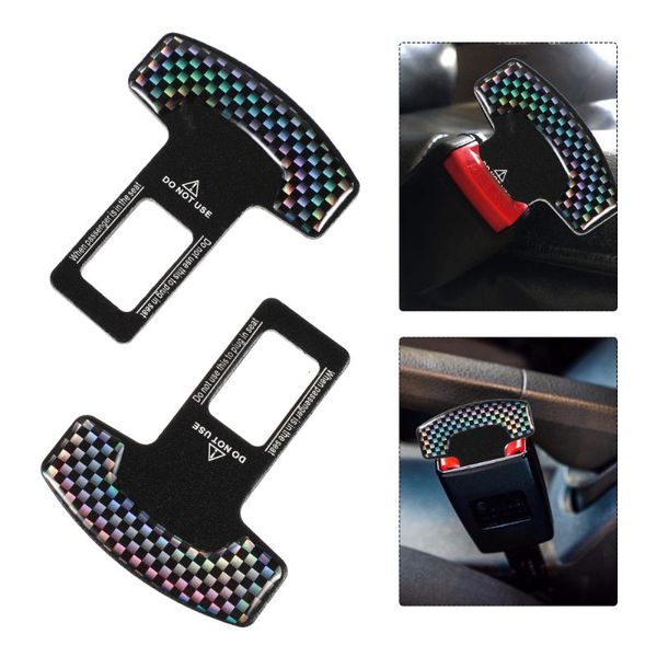 

safety belts & accessories 2pcs car seat belt buckles straight lock auto (black)