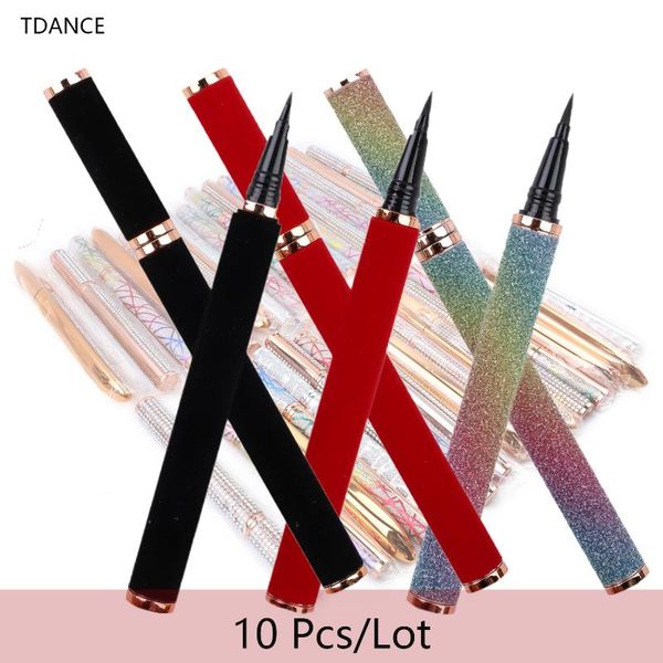 

false eyelashes tdance 10pcs eye liner pencil magic self-adhesive glue-magnetic for waterproof no blooming eyeliner pen