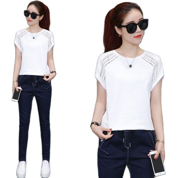 

women's t-shirt 2021 summer korean loose short-sleeved female large size fat mm fashion shirt, White