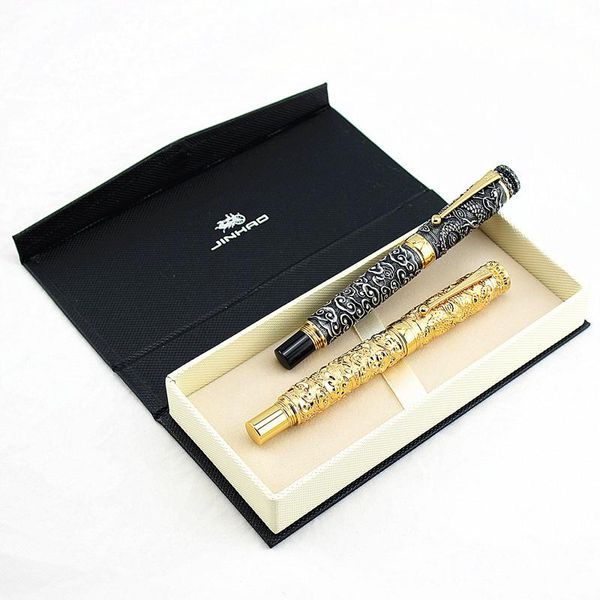 

gel pens jinhao dragon roller ball pen metal carving embossing ink refill, multi-color optional office business school writing gift