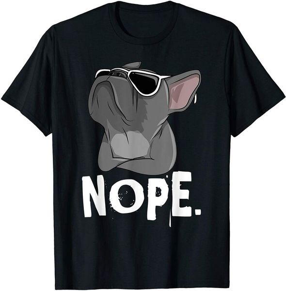 

nope lazy frenchie t-shirt for french bulldog dog lover size s-5xl, White;black