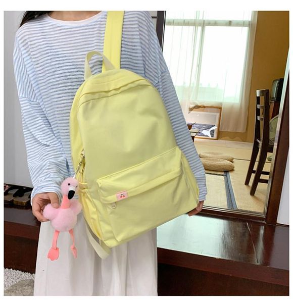 

backpack s5244 - leisure multi-function trend solid color large capacity