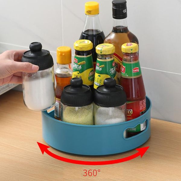 

storage bottles & jars practical anti-slip round rotation frame tray easy clean multifunctional home tool abs space saving corner