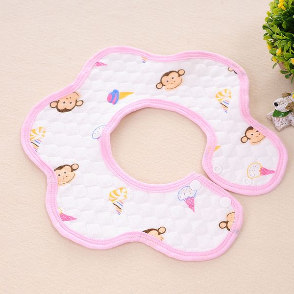 

newborn towel flower baby anti saliva 360 degree rotation bib