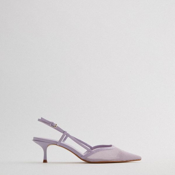 

dress shoes style autumn women's shoes light violet women slingbacks mesh buckle lady kitten c3jg, Black