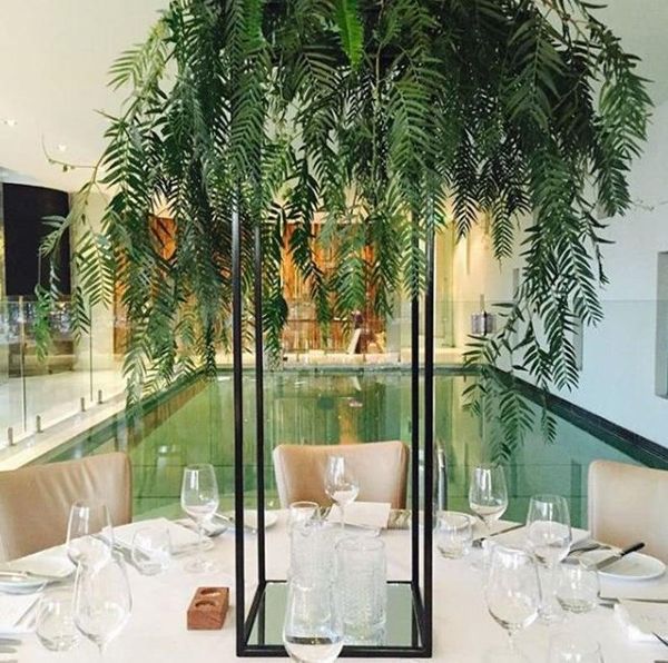 

metal shelf + matte black rectangular tall centerpiece / geometric stand column /vase party decoration