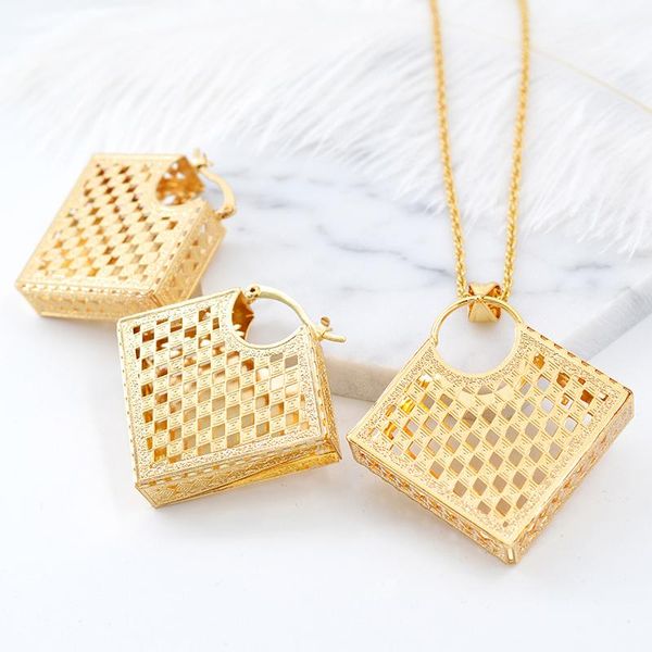 

earrings & necklace zea dear jewelry square big sets for women pendant party wedding engagement classic gifts, Silver