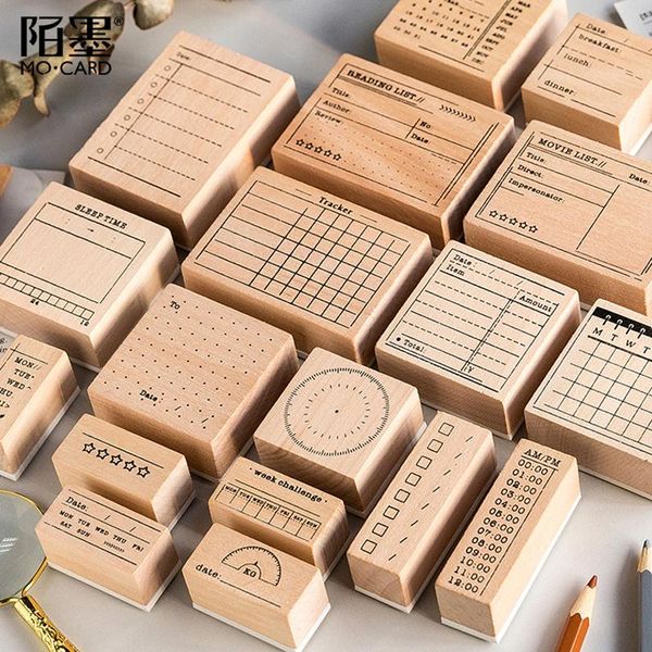 

bookmark vintage record memo list time planner stamp diy wooden rubber stamps for scrapbooking stationery standard
