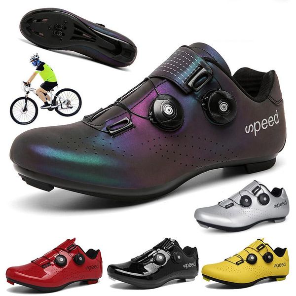 

cycling footwear men sneaker mtb shoes cleat road bike route dirt bicycle women flat spd mountain speed, Black