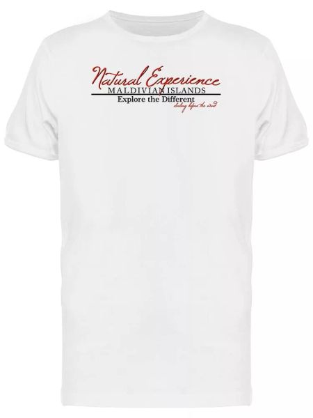 

natural experience lettering men's tee -image by shutterstock, White;black