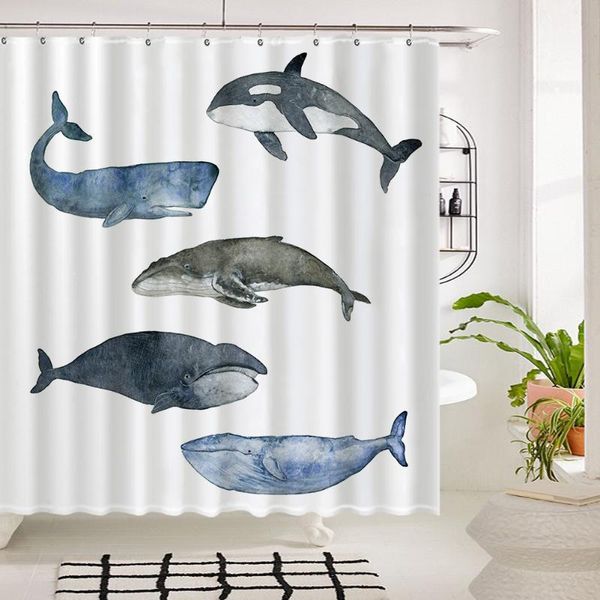 

underwater simple nordic modern shower curtain decor design bathroom drapes fabric rideau de douche home garden bj50yl curtains