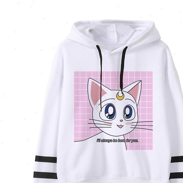 

cat fashion cartoon korean women sweatshirt harajuku style kawaii 90s clothes hood hoody girls hoodies, Black