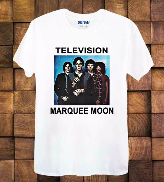 

television t shirt marquee moon ideal gift ladies /tee 0268, White;black