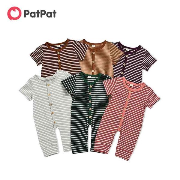 

baby boy stripe short-sleeve jumpsuit 210528, Blue