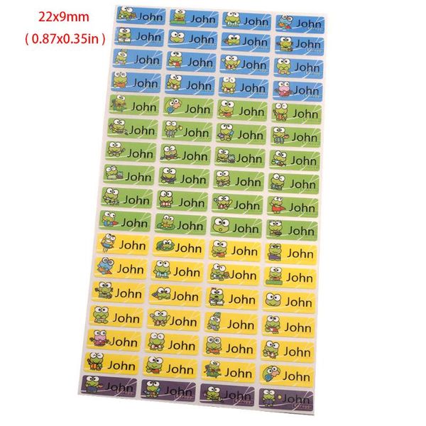 

gift wrap 100pcs cartoon frog pattern custom name sticker waterproof personal label children day care scrapbook school stationery